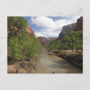 Virgin River i Vår vid Zion nationalpark Vykort