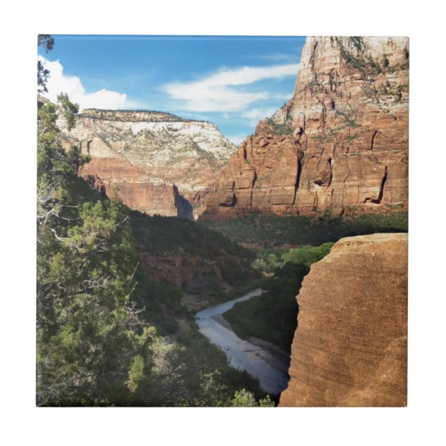 Virgin River i Zion Canyon Kakelplatta (Framsidan)