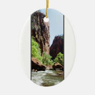 Virgin River på Zion Nat'l Park Julgransprydnad Keramik