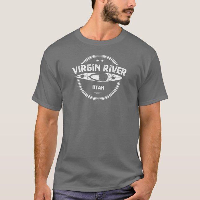 Virgin River Utah Kayaking T Shirt (Framsida)