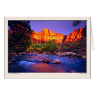 Virgin River - Zion National Park Hälsningskort