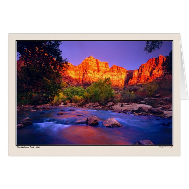 Virgin River - Zion National Park Hälsningskort (Framsidan Horizontal)