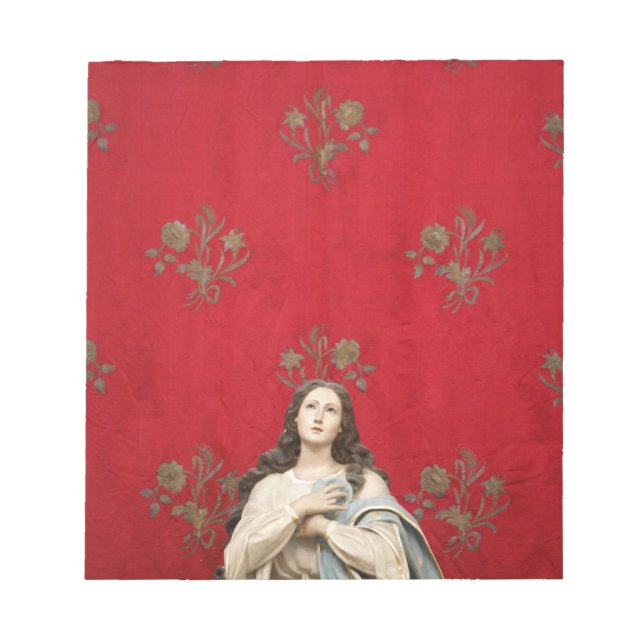 Virgin statue i en Spaccanapoli-kyrka, Neapel Anteckningsblock (Framsida)