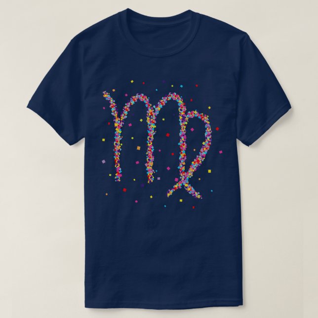 Virgin Våg Zodiac Astrology Gift T Shirt (Design framsida)