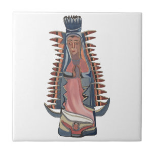 Virgin Virgin Mary Vår Dam i Guadalupe-målningen Kakelplatta