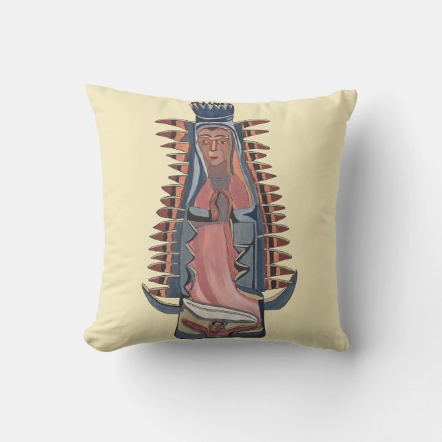 Virgin Virgin Mary Vår Dam i Guadalupe-målningen Kudde (Framsida)