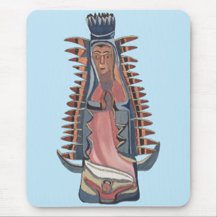 Virgin Virgin Mary Vår Dam i Guadalupe-målningen Musmatta
