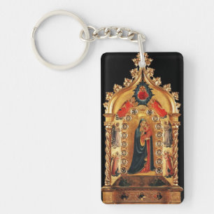 VIRGIN WITH CHILD AND ÄNGLAR GULD HELIG ART ICON