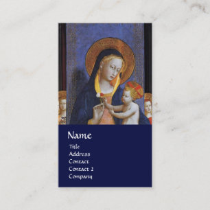 VIRGIN WITH CHILD AND SAINS ,blue Visitkort