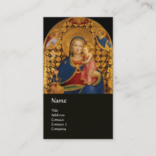 VIRGIN WITH CHILD AND SAINTS ,blue black black Visitkort
