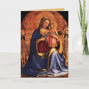 VIRGIN WITH CHILD AND SAINTS ,Blue Sapphire Helgkort