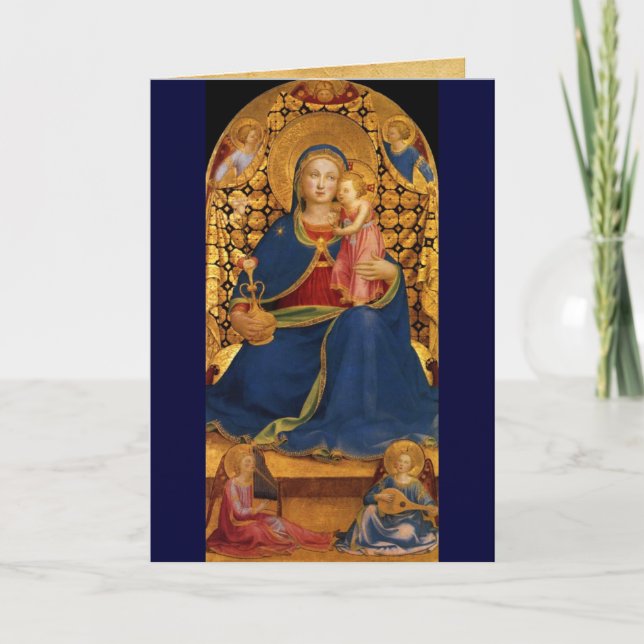 VIRGIN WITH CHILD AND SAINTS ,Blue Sapphire Helgkort (Framsida)
