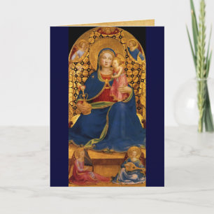 VIRGIN WITH CHILD AND SAINTS ,Blue Sapphire Helgkort