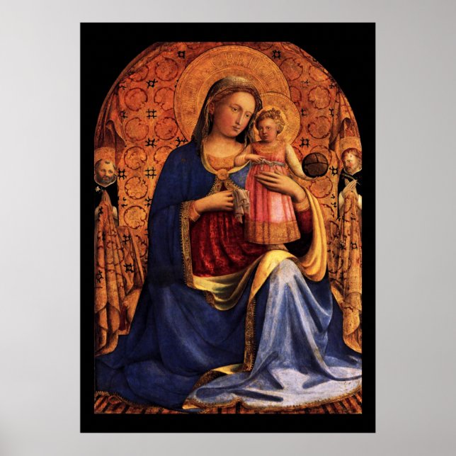 VIRGIN WITH CHILD AND SAINTS by Beato Angelico Poster (Framsidan)
