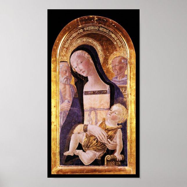VIRGIN WITH CHILD AND SAINTS by Neroccio de Landi Poster (Framsidan)