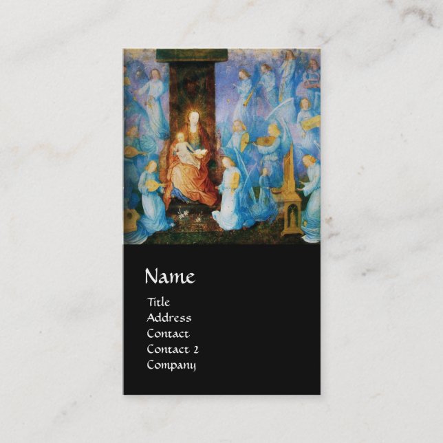 VIRGIN WITH CHILD - ARBETE FÖR BLUE ÄNGLAR Black Visitkort (Framsida)