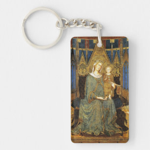 VIRGIN WITH CHILD,Ave Maria Prayer Parchment