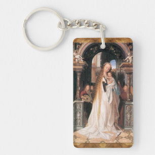 VIRGIN WITH CHILD,Ave Maria Prayer Parchment