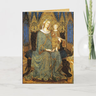 VIRGIN WITH CHILD ,Blue Sapphire Helgkort