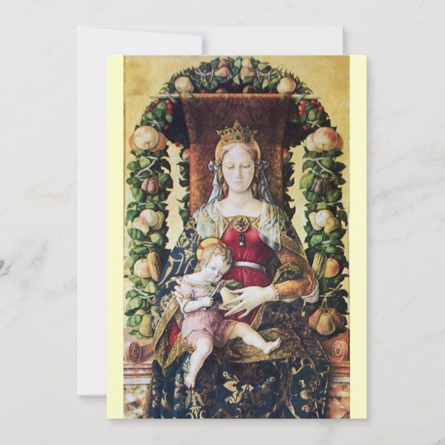 VIRGIN WITH CHILD Cream Inbjudningar (Framsida)