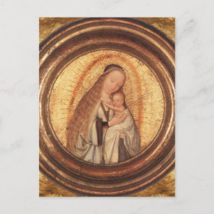 VIRGIN WITH CHILD Parchment Vykort