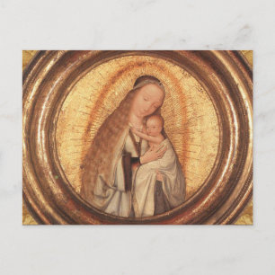 VIRGIN WITH CHILD Parchment Vykort