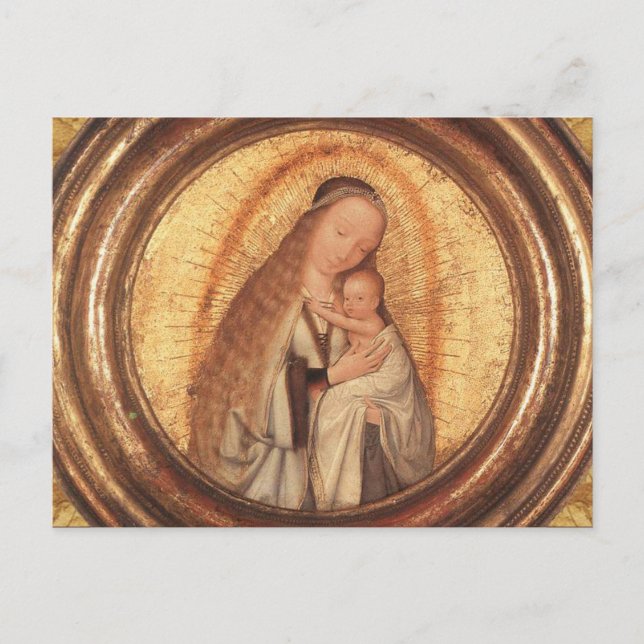 VIRGIN WITH CHILD Parchment Vykort (Framsida)