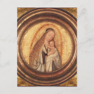 VIRGIN WITH CHILD Parchment Vykort