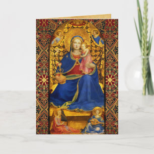 VIRGIN WITH CHILD ,SAINTS Fra Angelico,Jul Helgkort