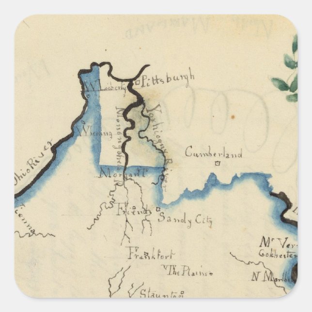 Virginia 5 fyrkantigt klistermärke (Framsida)