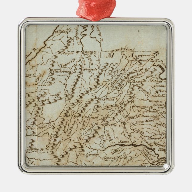 Virginia 9 julgransprydnad metall (Framsidan)