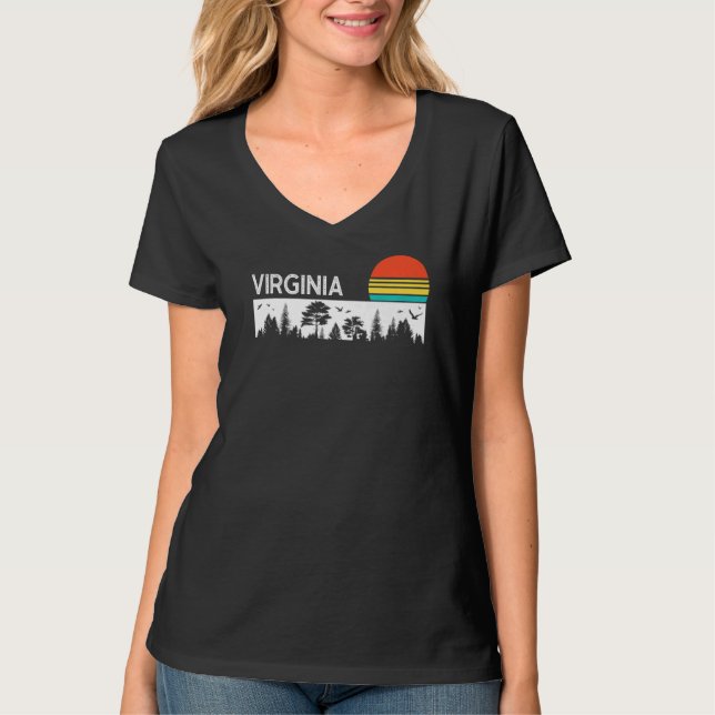Virginia American State Usa T Shirt (Framsida)