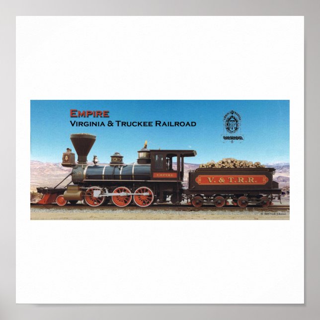 Virginia and Truckee Railroad motor Empire print Poster (Framsidan)