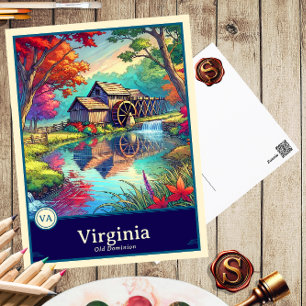 Virginia   Anime Stil Cel Shaded-vykort Vykort