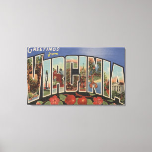 Virginia (äpplen/blommar) - stora brevplatser canvastryck