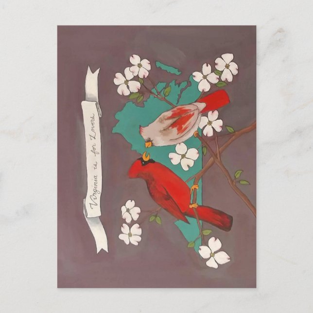 Virginia är till Älskare Vykort (Framsida)