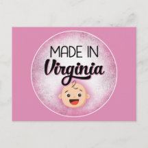 Virginia Baby Funny Rosa New Girl Postcard