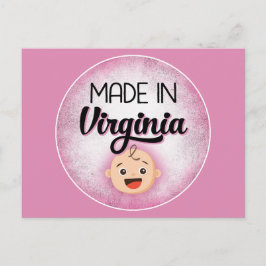 Virginia Baby Funny Rosa New Girl Postcard Vykort