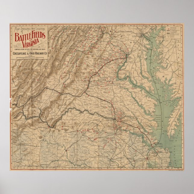 Virginia Battlefields Poster (Framsidan)
