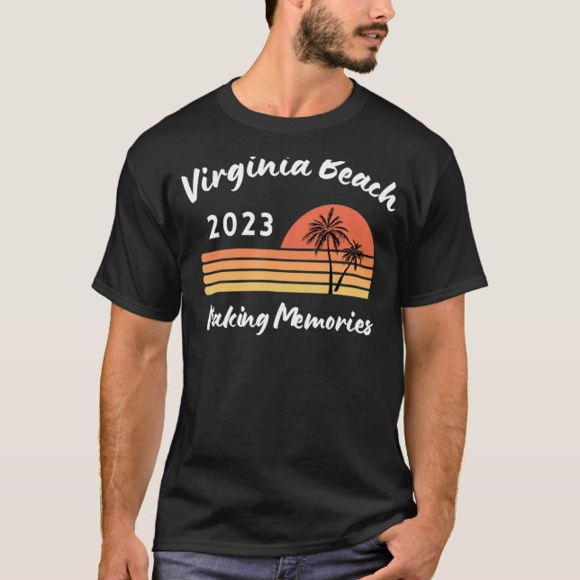 Virginia Beach 2023 Resa Skapar Memories Retro Sol T Shirt (Framsida)