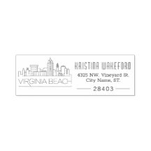Virginia Beach | Anpassningsbar Adress självtrycka