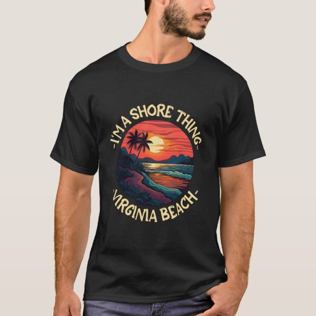 Virginia Beach Beach Sayings T Shirt (Framsida)