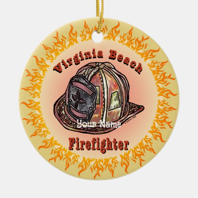 Virginia Beach brandman ornament (Framsidan)