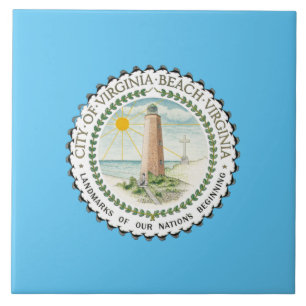 Virginia Beach City flagga Kakelplatta