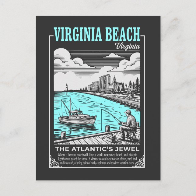 Virginia Beach City Virginia Atlantens pärla Vykort (Framsida)