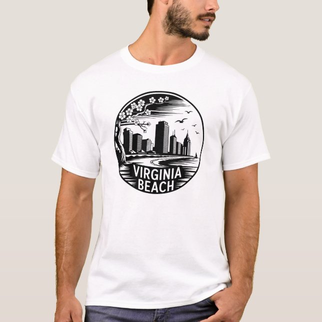 Virginia Beach City Virginia USA T Shirt (Framsida)