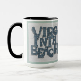 Virginia Beach Coastal Denim Mug  Mugg