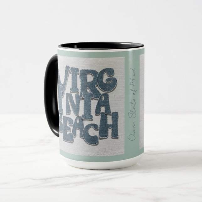 Virginia Beach Coastal Denim Mug  Mugg (Framsida vänster)