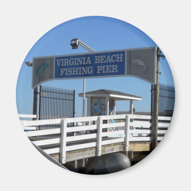 Virginia Beach Fishing Pier Magnet (Framsidan)