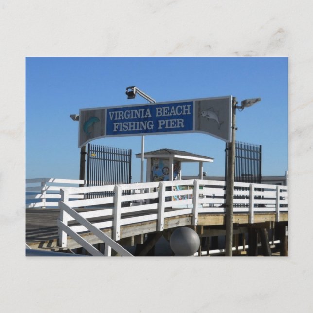 Virginia Beach Fishing Pier Vykort (Framsida)